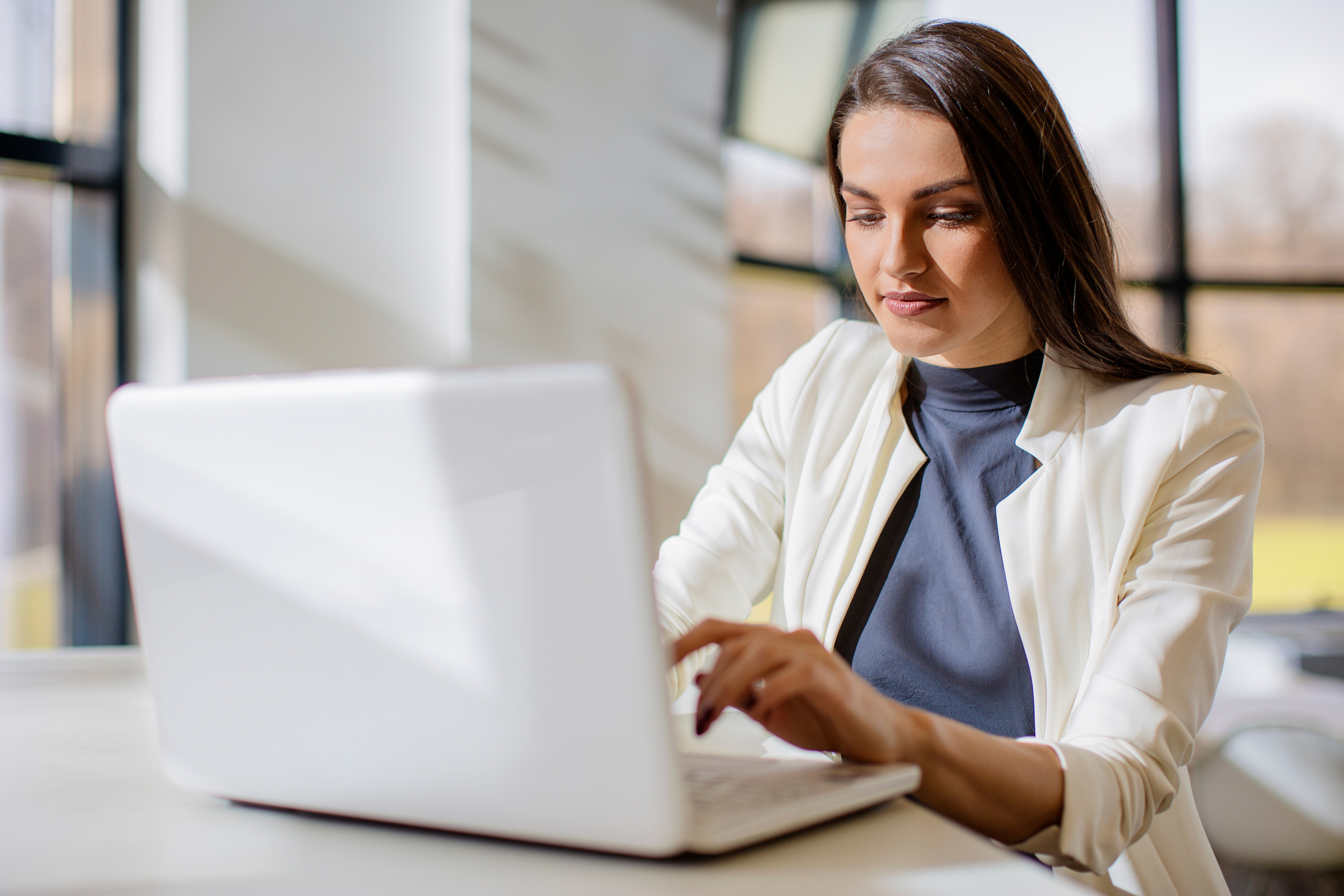 Young woman working on computer